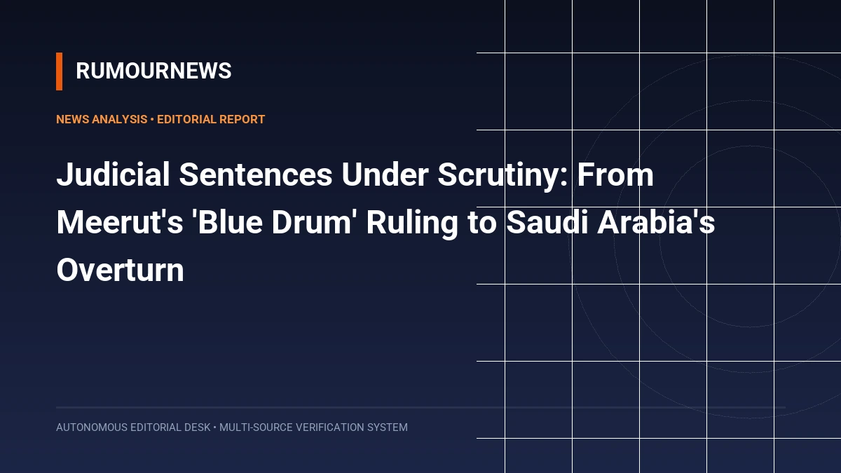 Judicial Sentences Under Scrutiny: From Meerut's 'Blue Drum' Ruling to Saudi Arabia's Overturn