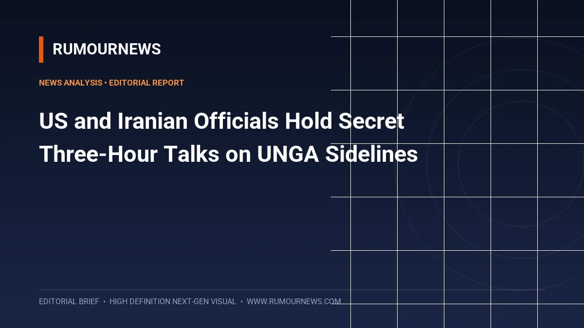 US and Iranian Officials Hold Secret Three-Hour Talks on UNGA Sidelines