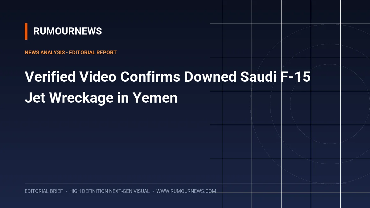 Verified Video Confirms Downed Saudi F-15 Jet Wreckage in Yemen