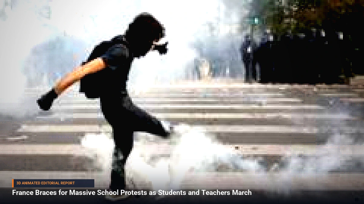 France Braces for Massive School Protests as Students and Teachers March