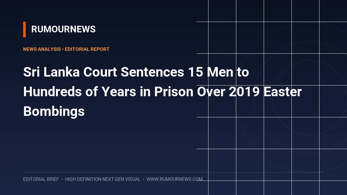 Sri Lanka Court Sentences 15 Men to Hundreds of Years in Prison Over 2019 Easter Bombings