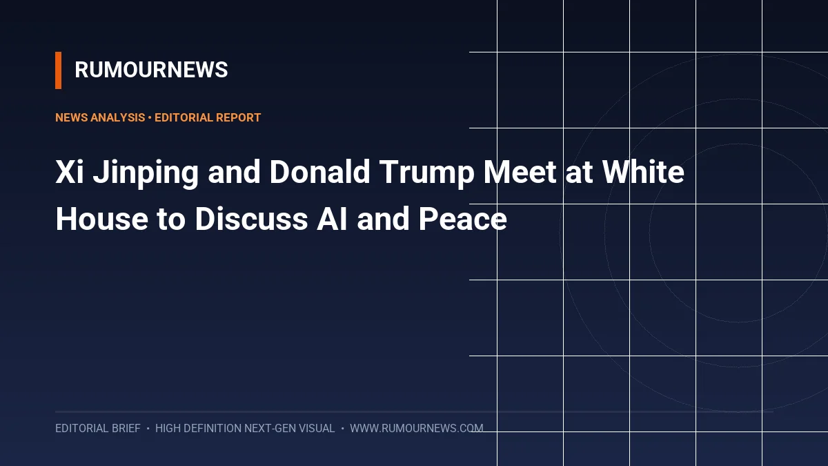 Xi Jinping and Donald Trump Meet at White House to Discuss AI and Peace