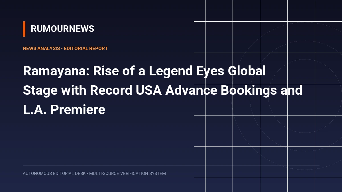Ramayana: Rise of a Legend Eyes Global Stage with Record USA Advance Bookings and L.A. Premiere