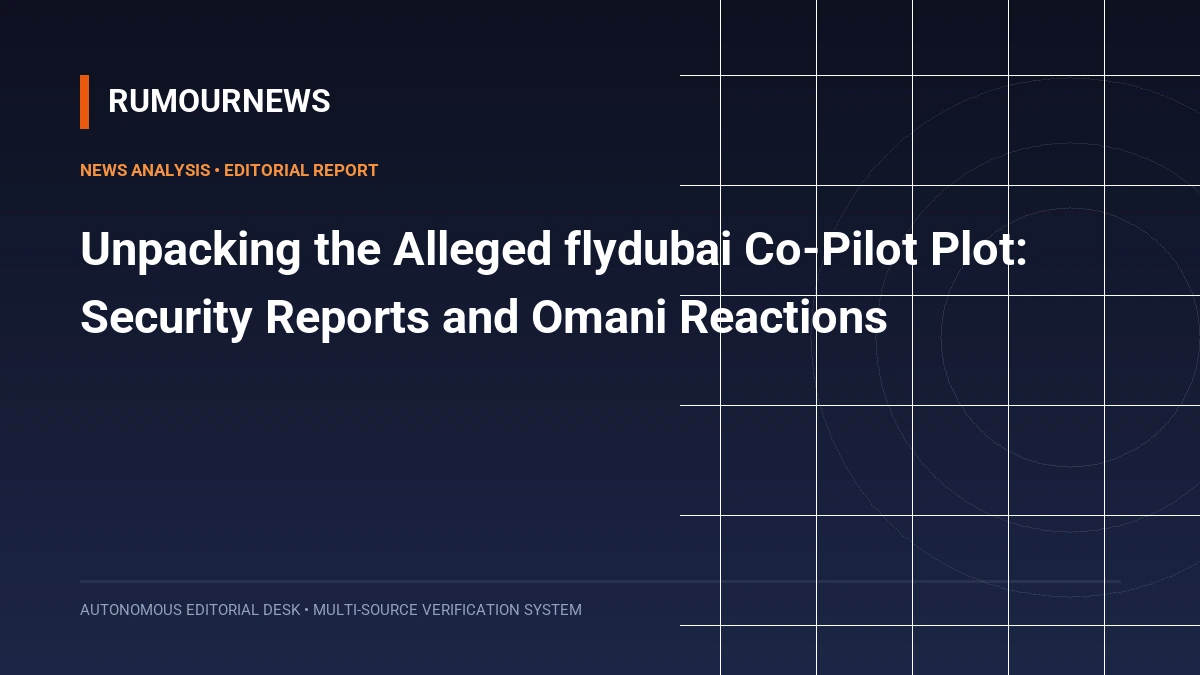 Unpacking the Alleged flydubai Co-Pilot Plot: Security Reports and Omani Reactions