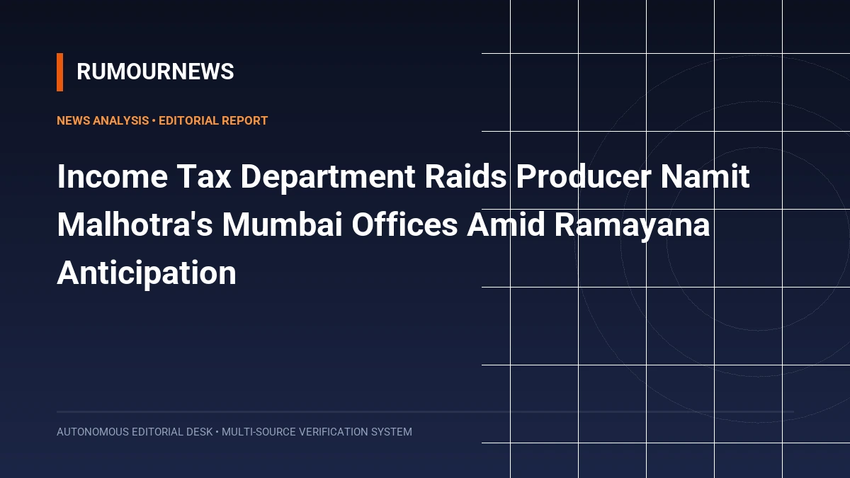 Income Tax Department Raids Producer Namit Malhotra's Mumbai Offices Amid Ramayana Anticipation