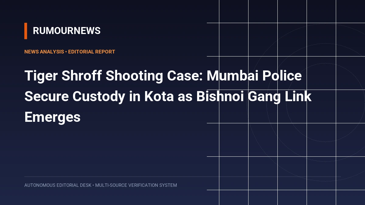 Tiger Shroff Shooting Case: Mumbai Police Secure Custody in Kota as Bishnoi Gang Link Emerges