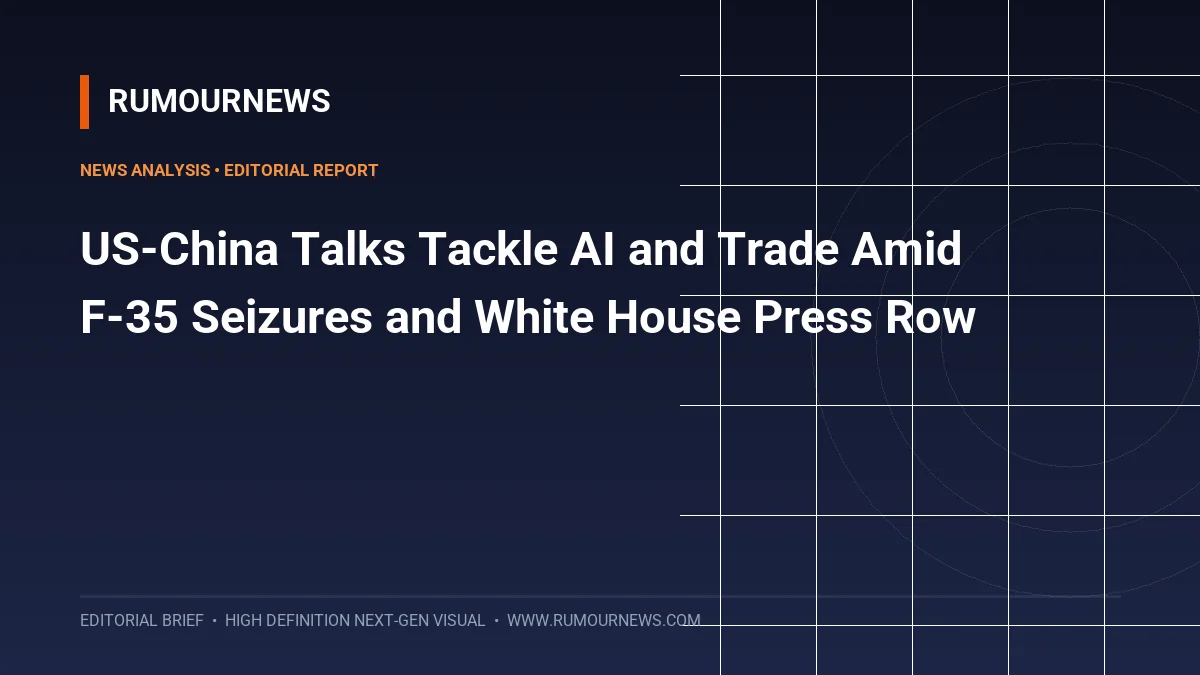 US-China Talks Tackle AI and Trade Amid F-35 Seizures and White House Press Row