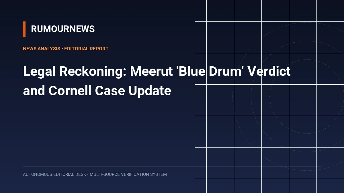 Legal Reckoning: Meerut 'Blue Drum' Verdict and Cornell Case Update