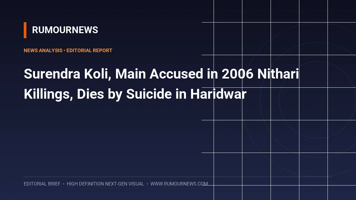 Surendra Koli, Main Accused in 2006 Nithari Killings, Dies by Suicide in Haridwar