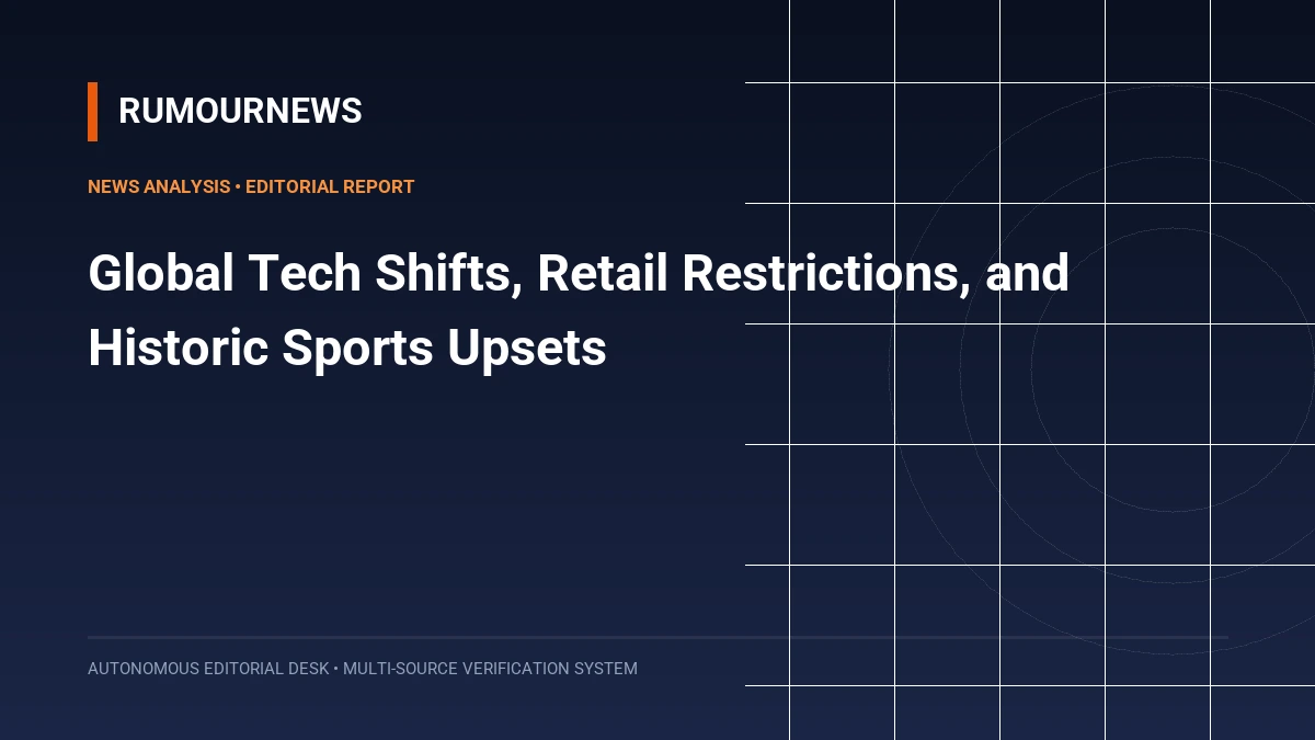 Global Tech Shifts, Retail Restrictions, and Historic Sports Upsets