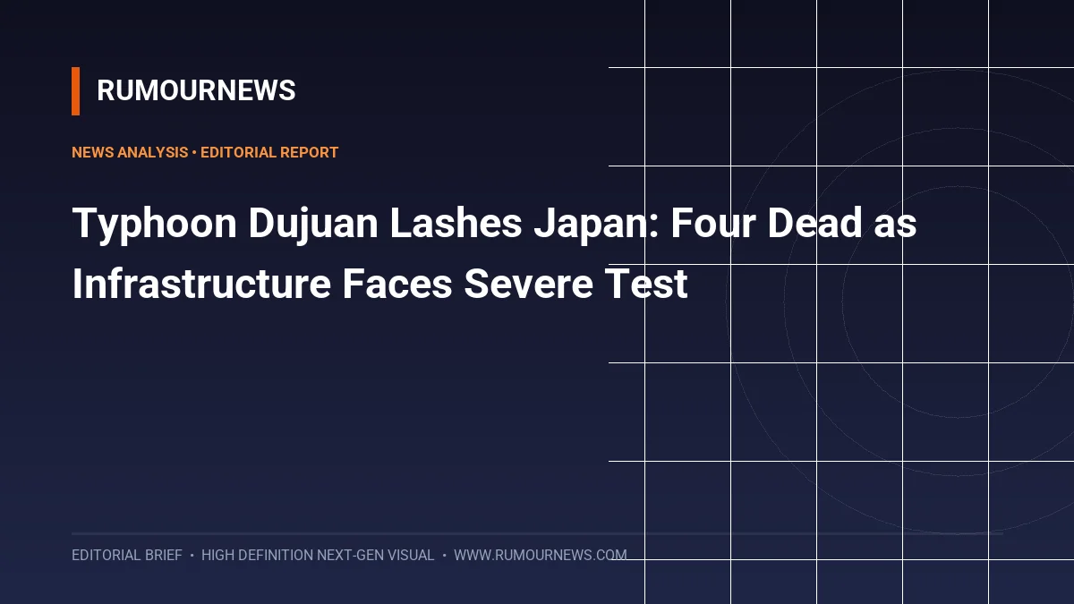 Typhoon Dujuan Lashes Japan: Four Dead as Infrastructure Faces Severe Test