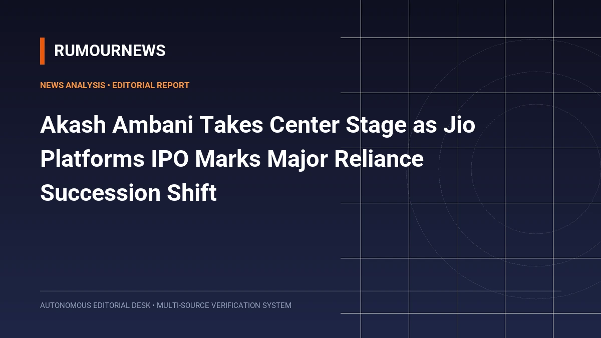 Akash Ambani Takes Center Stage as Jio Platforms IPO Marks Major Reliance Succession Shift