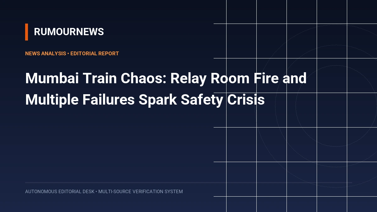 Mumbai Train Chaos: Relay Room Fire and Multiple Failures Spark Safety Crisis