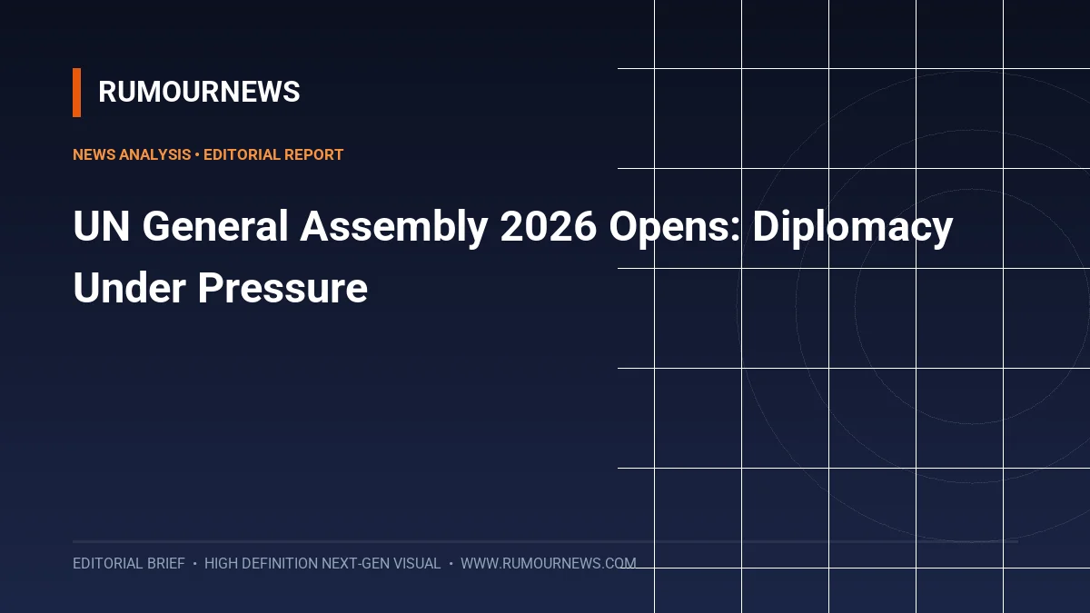 UN General Assembly 2026 Opens: Diplomacy Under Pressure