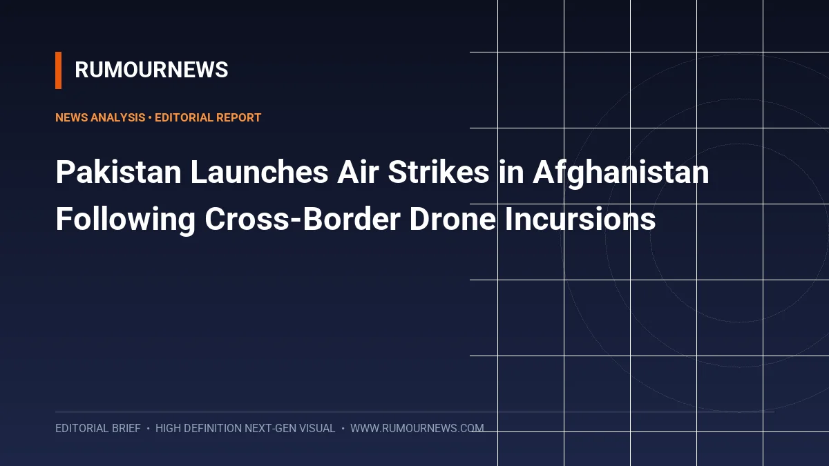 Pakistan Launches Air Strikes in Afghanistan Following Cross-Border Drone Incursions