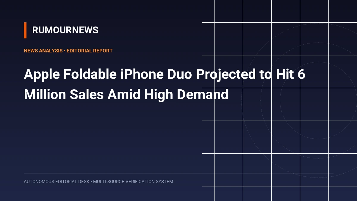 Apple Foldable iPhone Duo Projected to Hit 6 Million Sales Amid High Demand