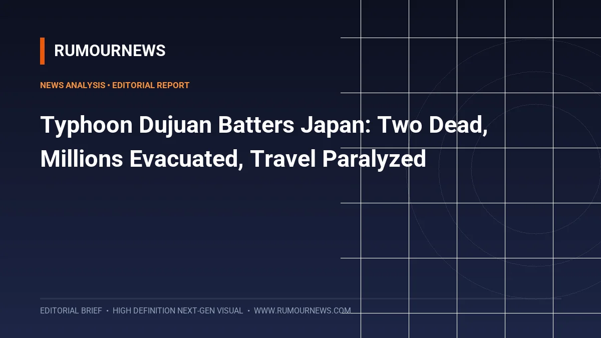 Typhoon Dujuan Batters Japan: Two Dead, Millions Evacuated, Travel Paralyzed