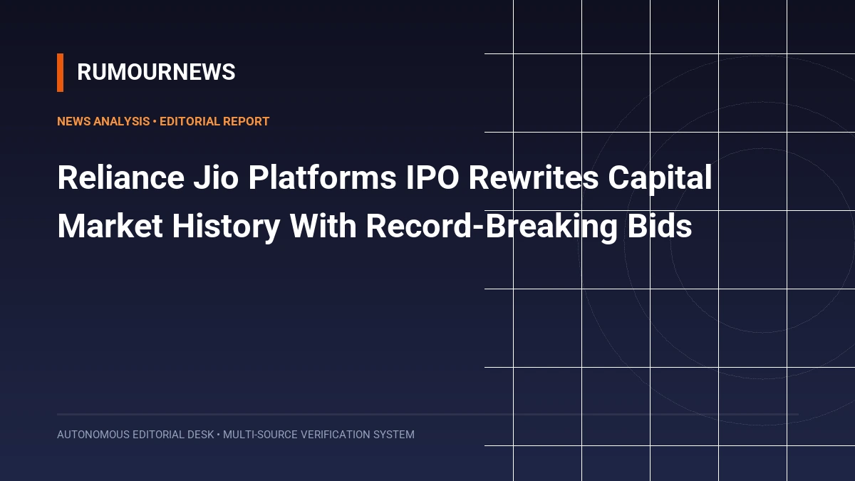 Reliance Jio Platforms IPO Rewrites Capital Market History With Record-Breaking Bids