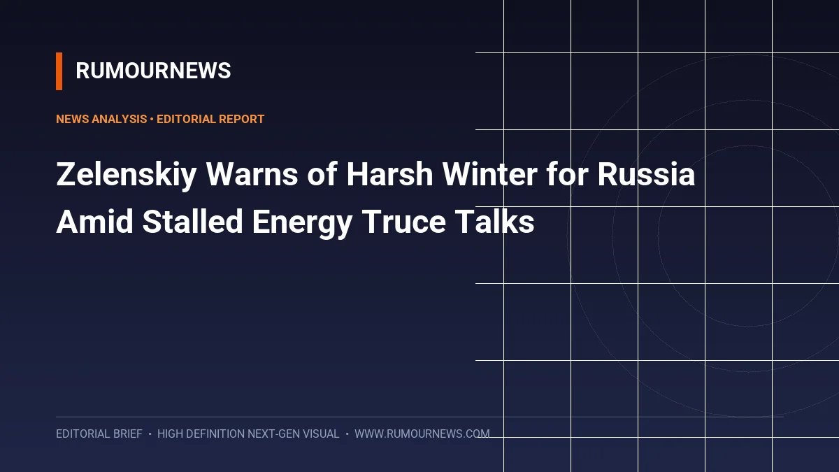 Zelenskiy Warns of Harsh Winter for Russia Amid Stalled Energy Truce Talks
