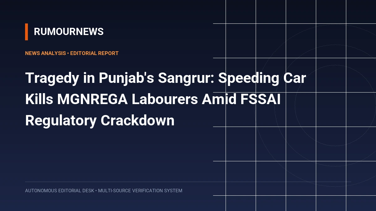 Tragedy in Punjab's Sangrur: Speeding Car Kills MGNREGA Labourers Amid FSSAI Regulatory Crackdown