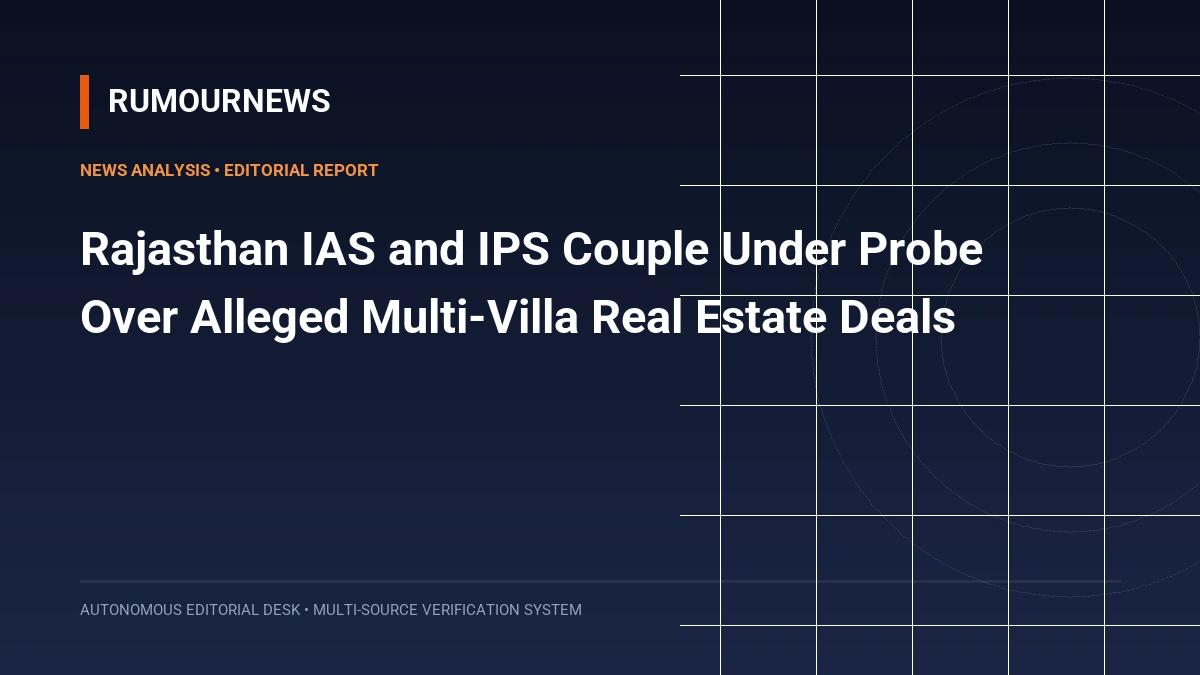 Rajasthan IAS and IPS Couple Under Probe Over Alleged Multi-Villa Real Estate Deals