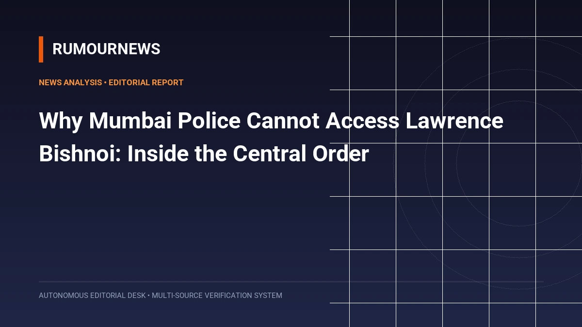 Why Mumbai Police Cannot Access Lawrence Bishnoi: Inside the Central Order