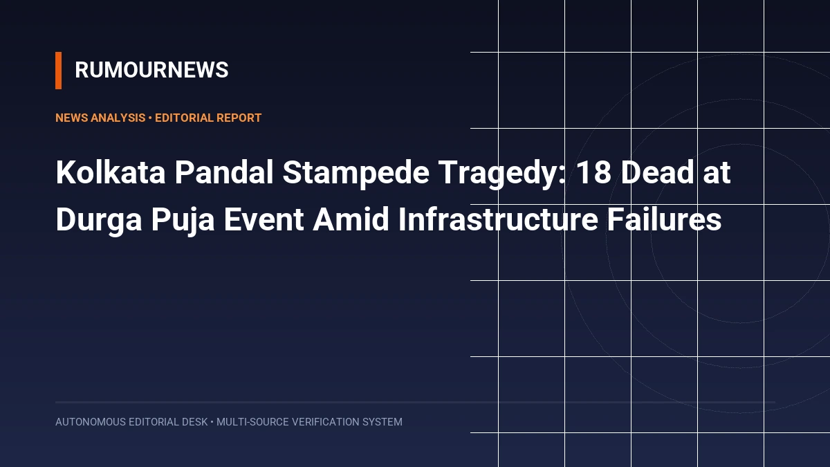 Kolkata Pandal Stampede Tragedy: 18 Dead at Durga Puja Event Amid Infrastructure Failures