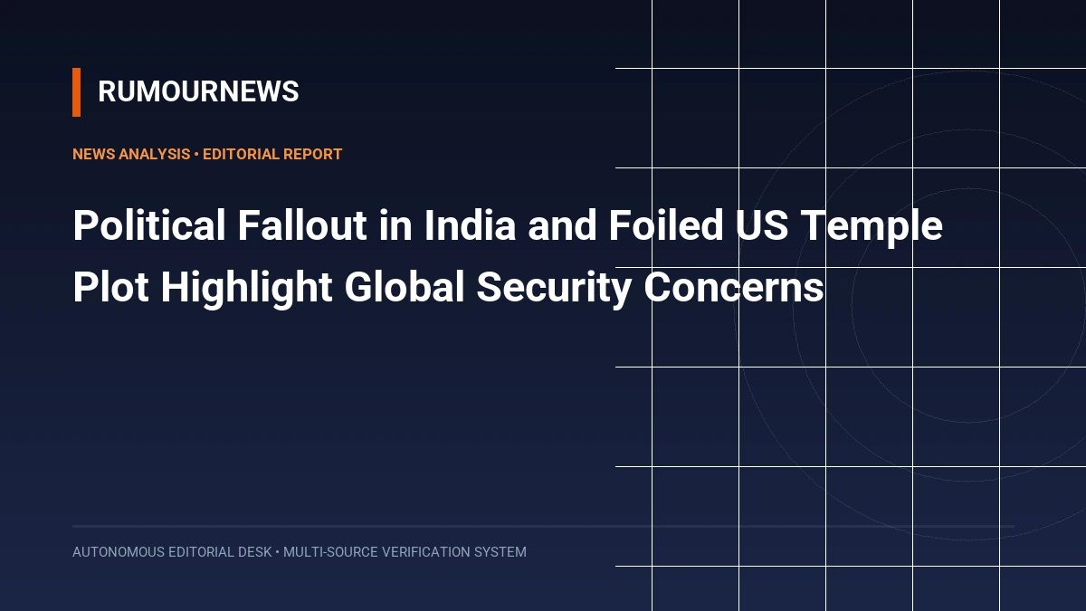 Political Fallout in India and Foiled US Temple Plot Highlight Global Security Concerns