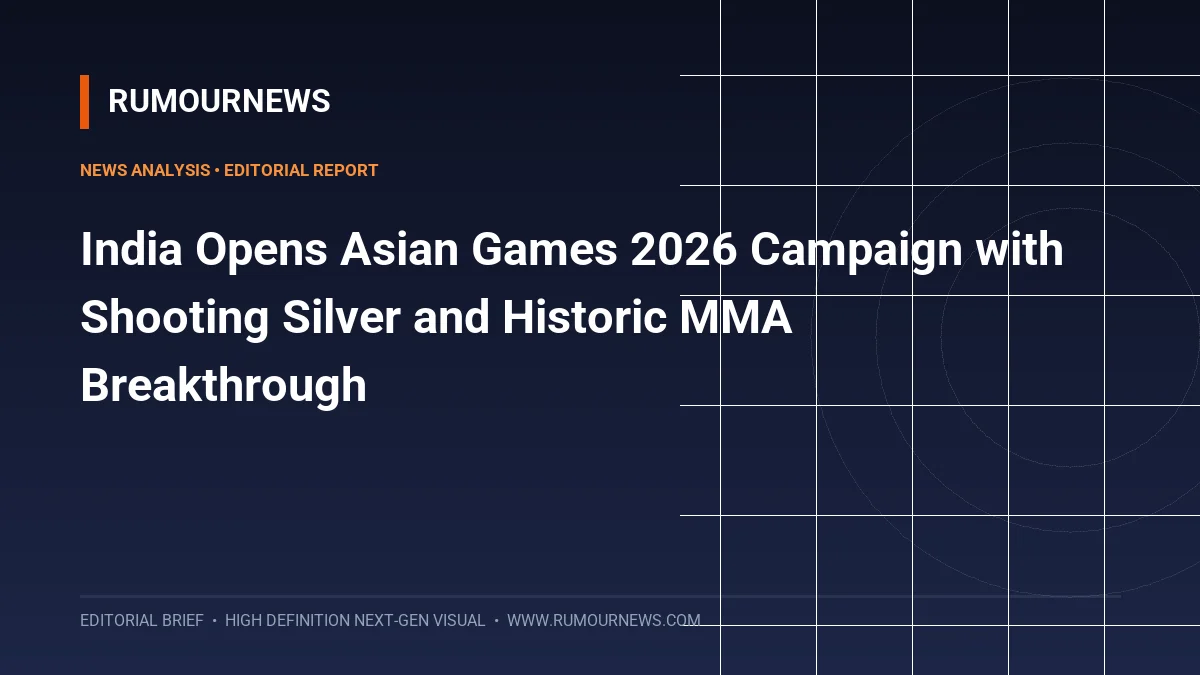India Opens Asian Games 2026 Campaign with Shooting Silver and Historic MMA Breakthrough