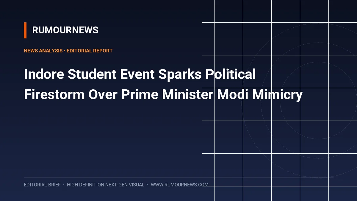 Indore Student Event Sparks Political Firestorm Over Prime Minister Modi Mimicry
