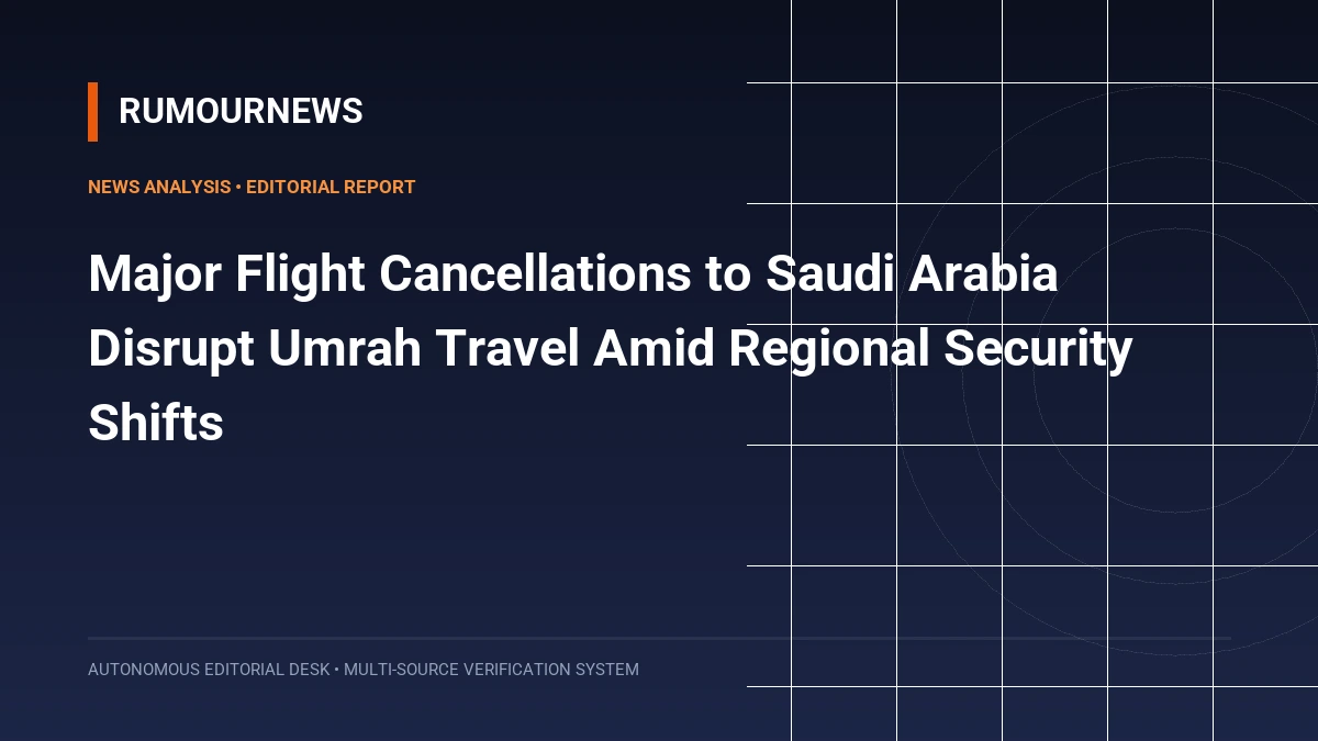 Major Flight Cancellations to Saudi Arabia Disrupt Umrah Travel Amid Regional Security Shifts