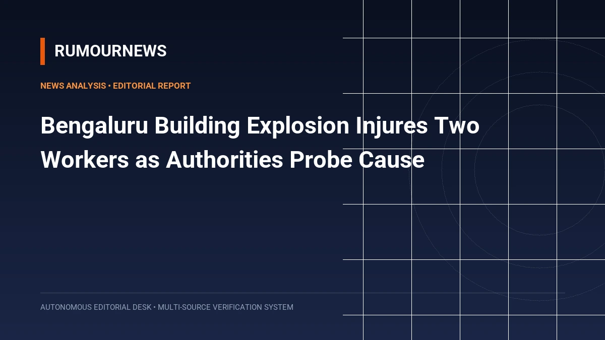 Bengaluru Building Explosion Injures Two Workers as Authorities Probe Cause