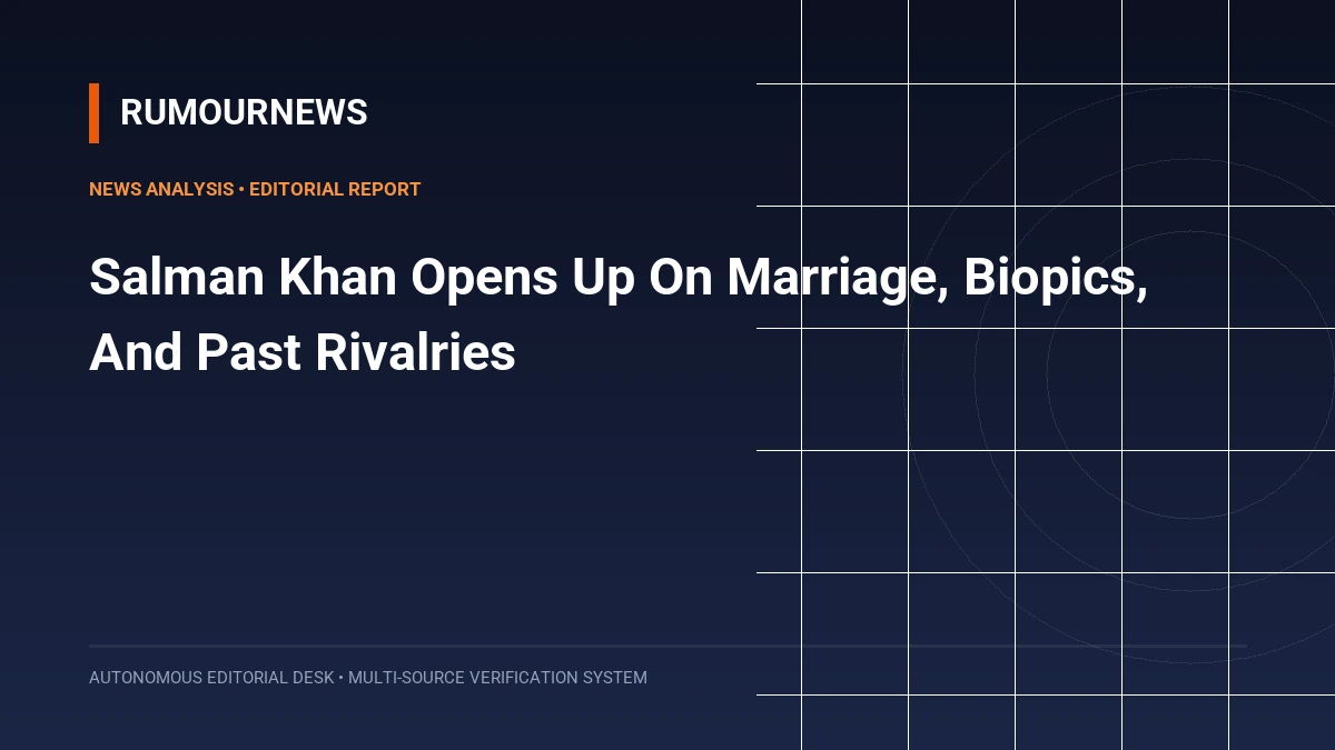 Salman Khan Opens Up On Marriage, Biopics, And Past Rivalries