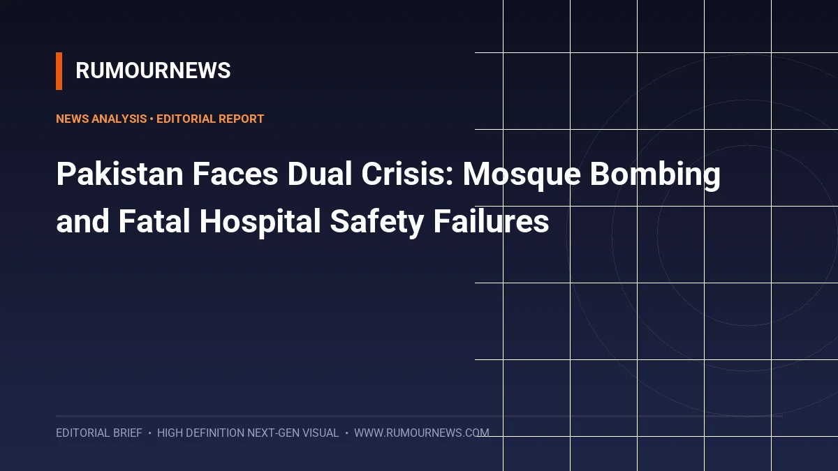 Pakistan Faces Dual Crisis: Mosque Bombing and Fatal Hospital Safety Failures