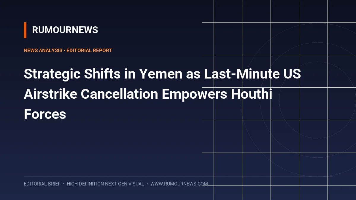 Strategic Shifts in Yemen as Last-Minute US Airstrike Cancellation Empowers Houthi Forces