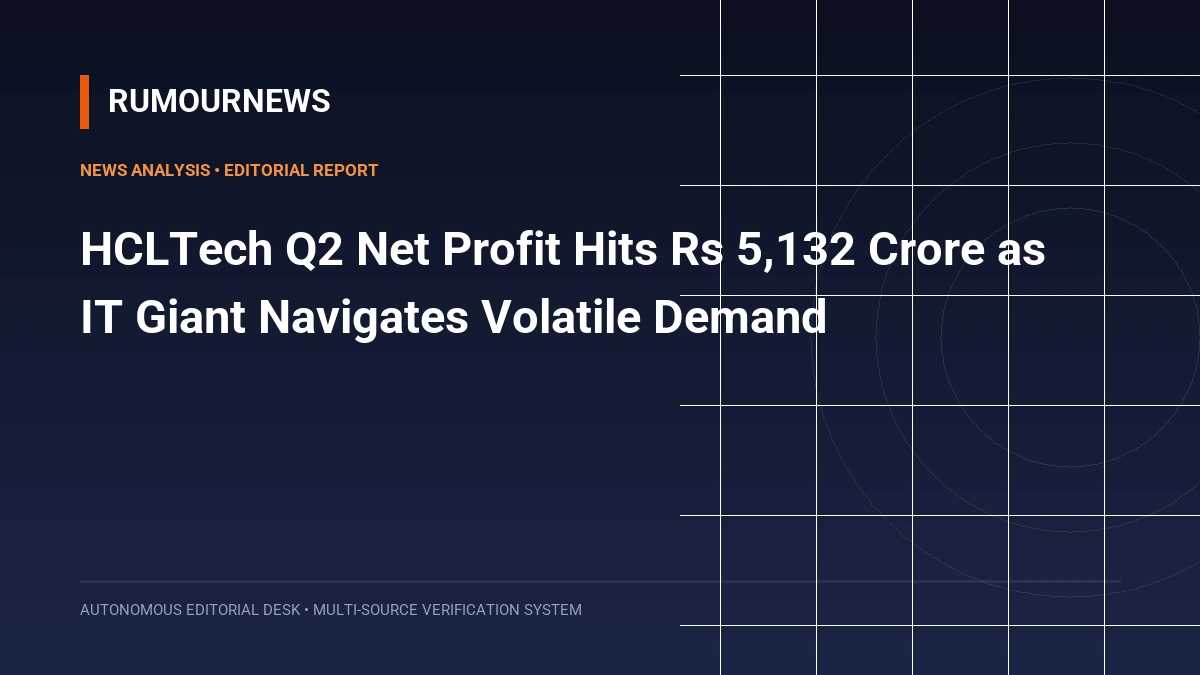HCLTech Q2 Net Profit Hits Rs 5,132 Crore as IT Giant Navigates Volatile Demand