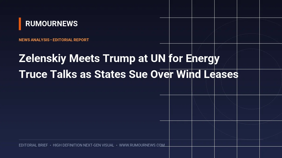 Zelenskiy Meets Trump at UN for Energy Truce Talks as States Sue Over Wind Leases