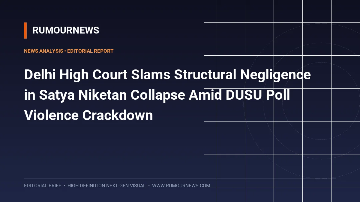 Delhi High Court Slams Structural Negligence in Satya Niketan Collapse Amid DUSU Poll Violence Crackdown