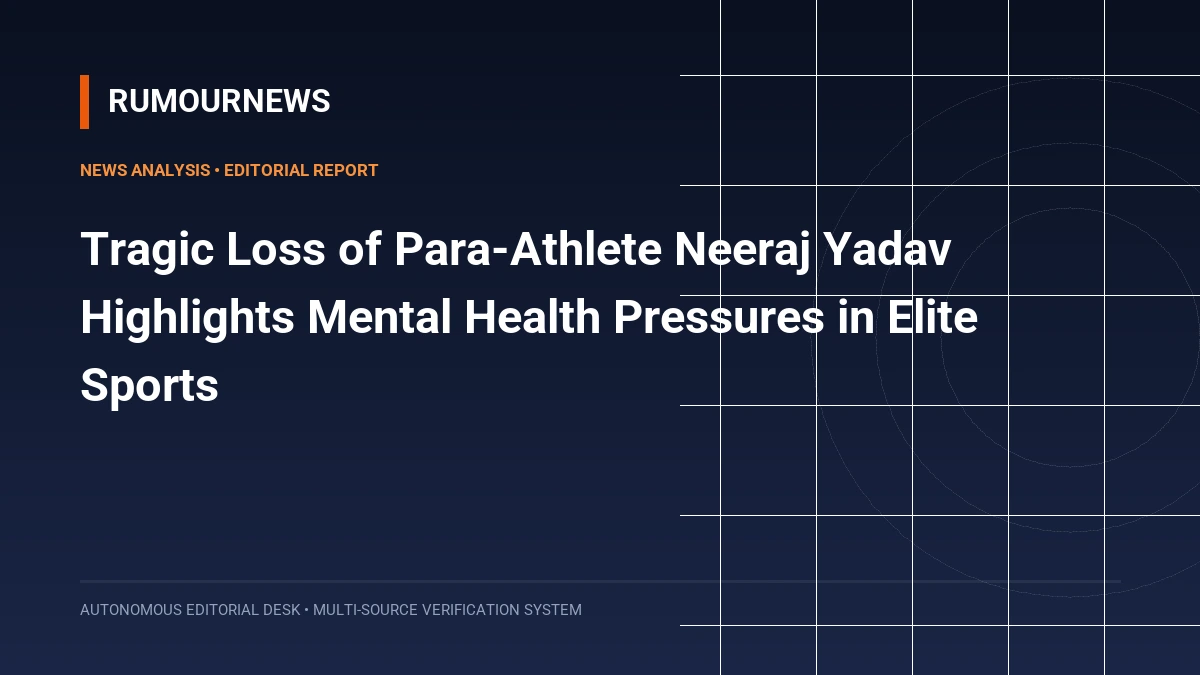 Tragic Loss of Para-Athlete Neeraj Yadav Highlights Mental Health Pressures in Elite Sports