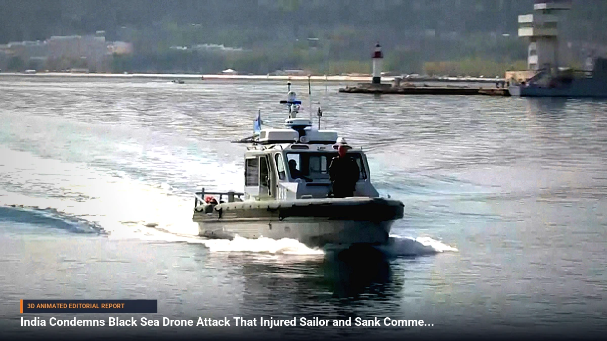 India Condemns Black Sea Drone Attack That Injured Sailor and Sank Commercial Vessel