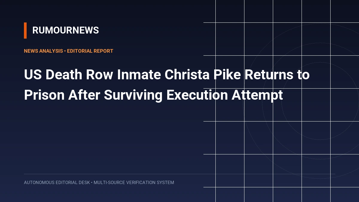 US Death Row Inmate Christa Pike Returns to Prison After Surviving Execution Attempt