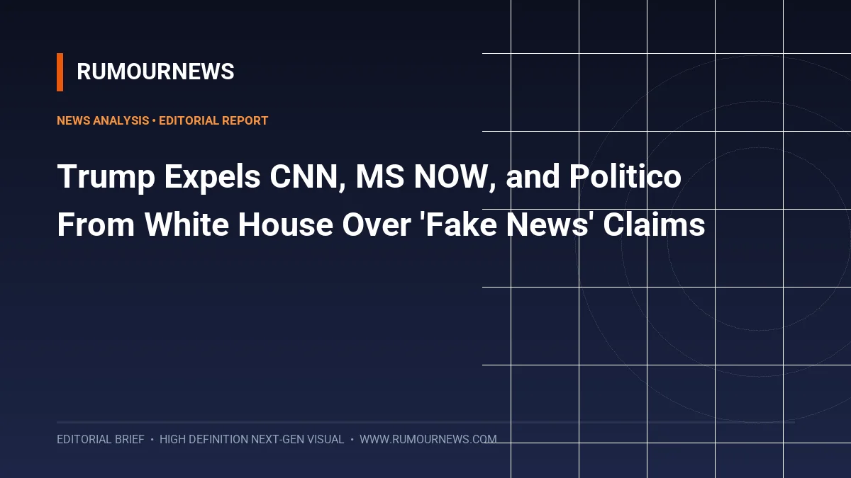 Trump Expels CNN, MS NOW, and Politico From White House Over 'Fake News' Claims
