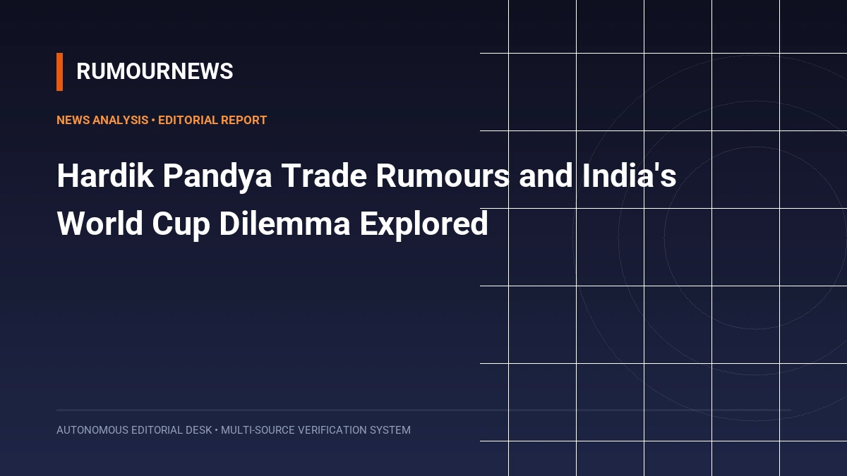 Hardik Pandya Trade Rumours and India's World Cup Dilemma Explored