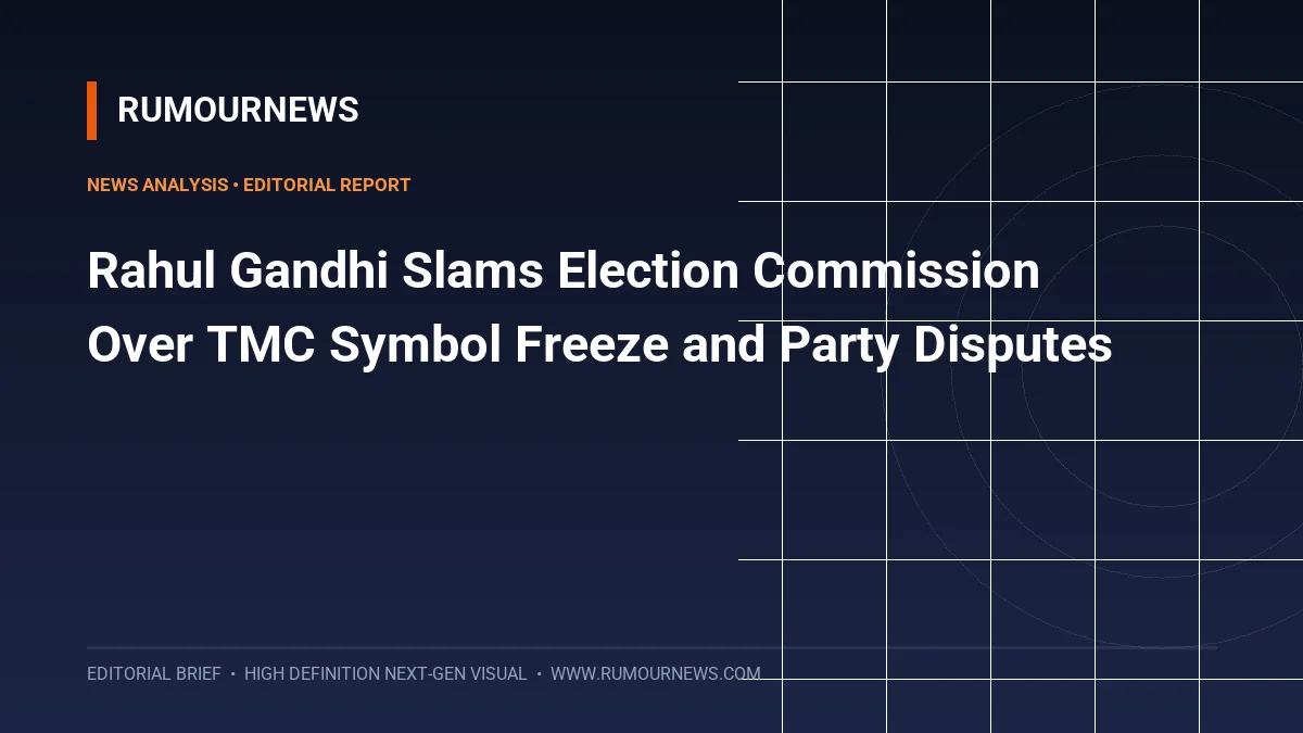 Rahul Gandhi Slams Election Commission Over TMC Symbol Freeze and Party Disputes