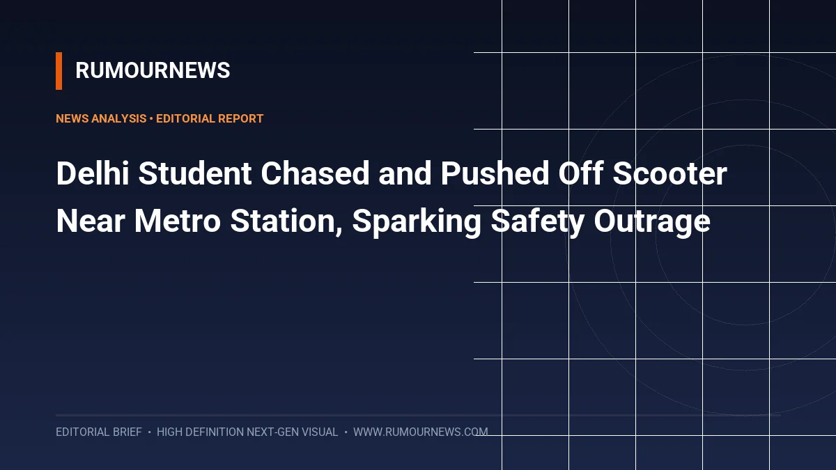 Delhi Student Chased and Pushed Off Scooter Near Metro Station, Sparking Safety Outrage
