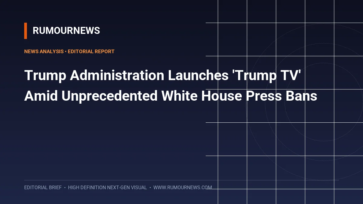 Trump Administration Launches 'Trump TV' Amid Unprecedented White House Press Bans