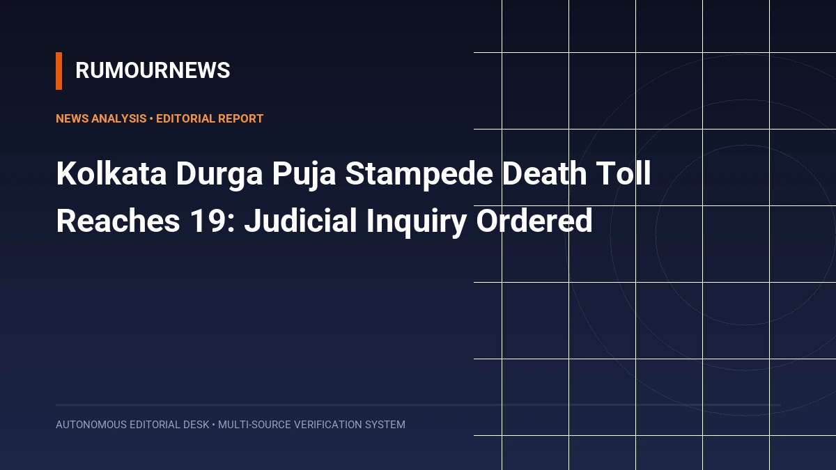 Kolkata Durga Puja Stampede Death Toll Reaches 19: Judicial Inquiry Ordered