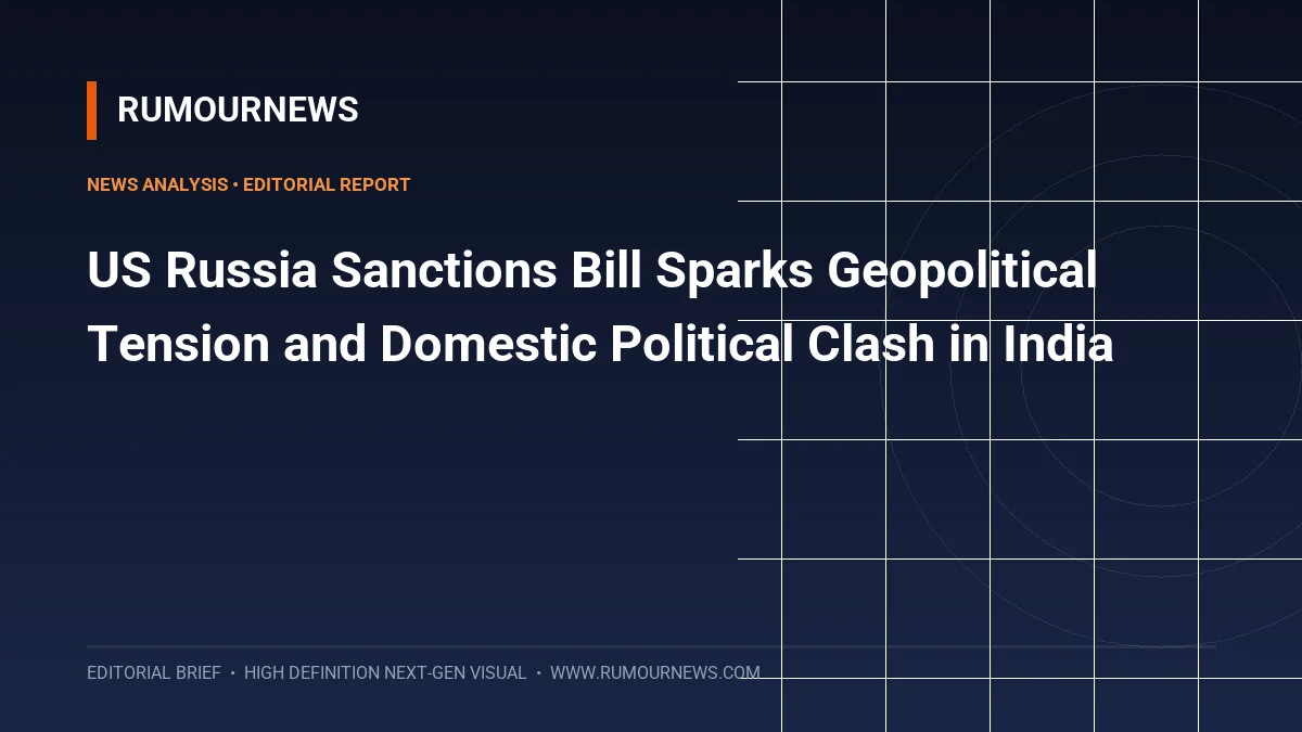US Russia Sanctions Bill Sparks Geopolitical Tension and Domestic Political Clash in India