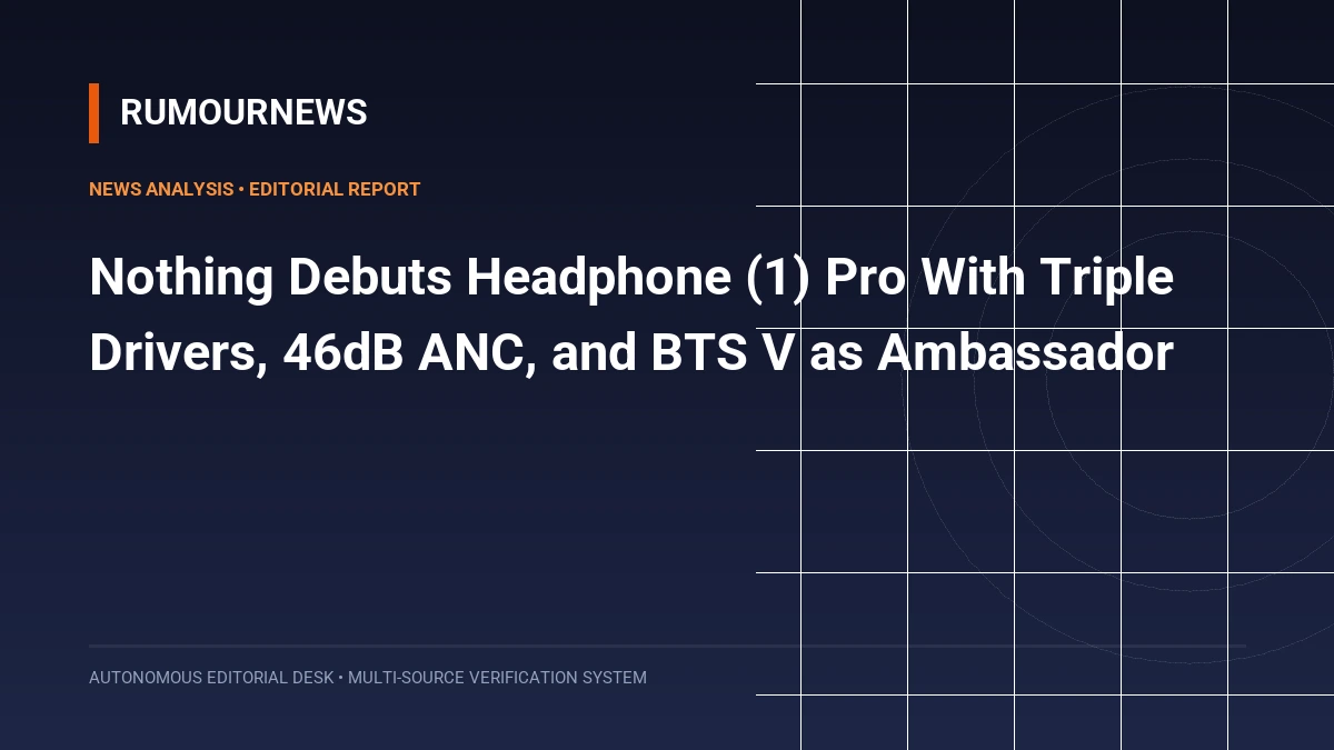 Nothing Debuts Headphone (1) Pro With Triple Drivers, 46dB ANC, and BTS V as Ambassador