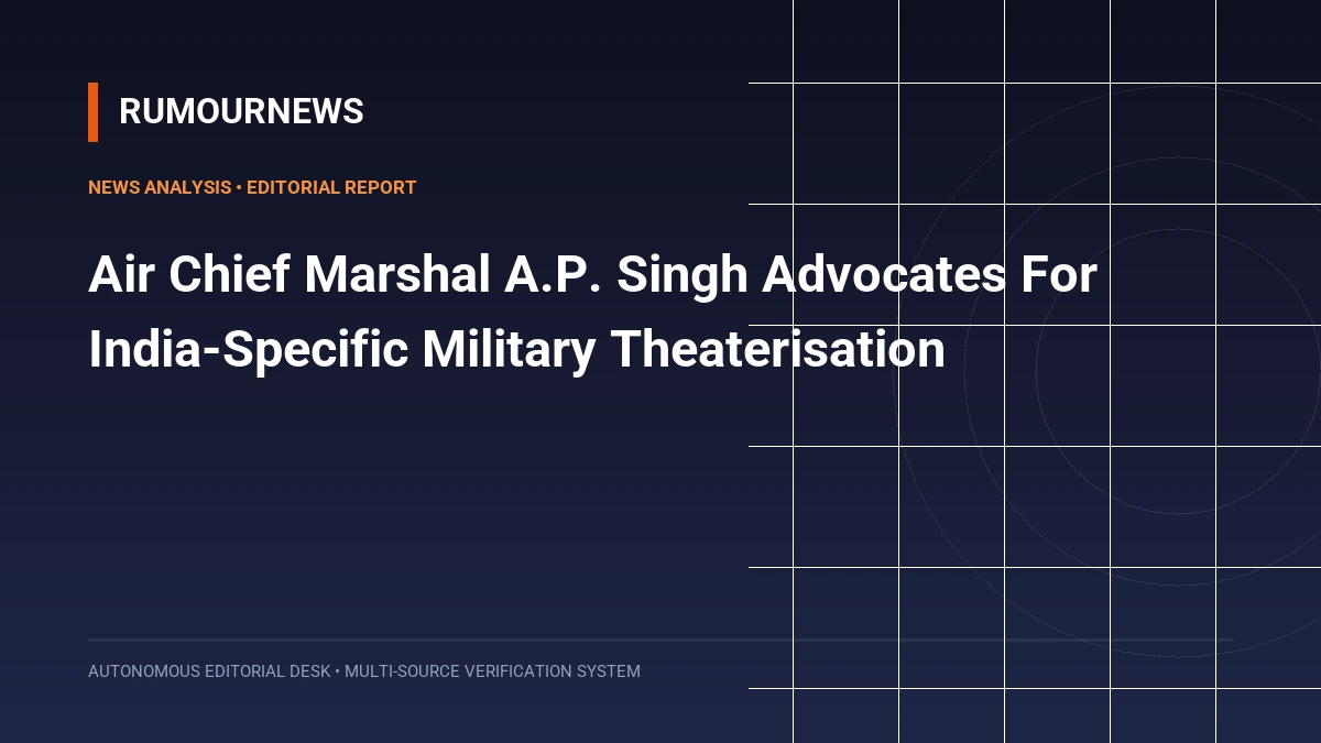 Air Chief Marshal A.P. Singh Advocates For India-Specific Military Theaterisation